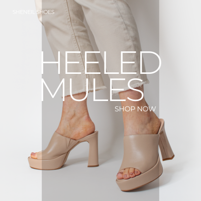 High heel mule shoes sales