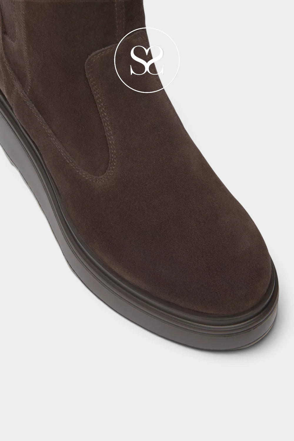 Nero Giardini Brown Suede Wedge Boots - I618111D