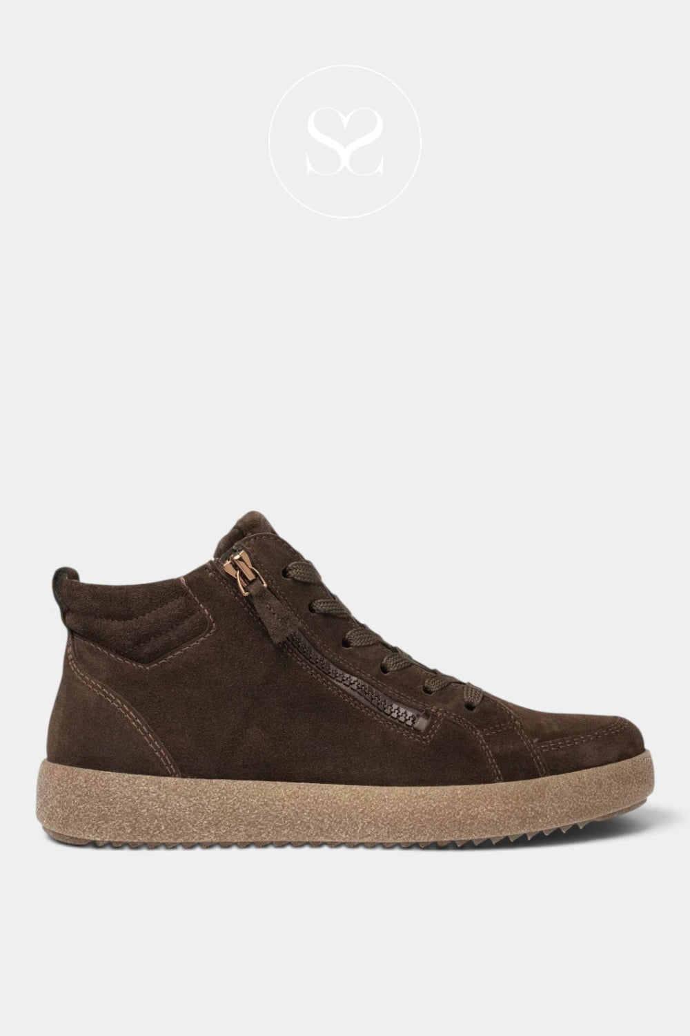ARA Brown Suede High-Top Trainers - 12-37908 for women - Ireland