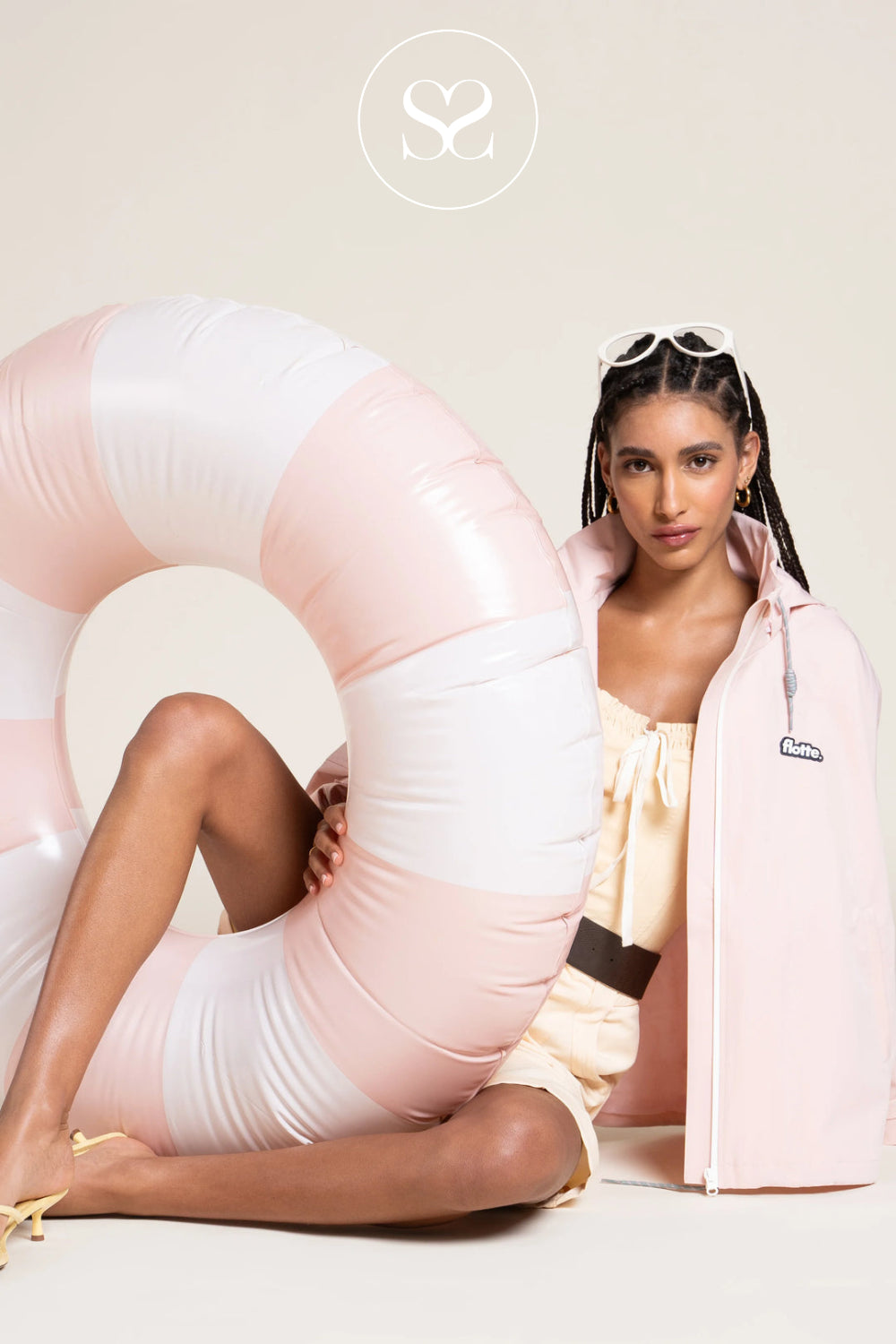 Flotte Lightweight Pink Rain Wear with Adjustable Drawstrings