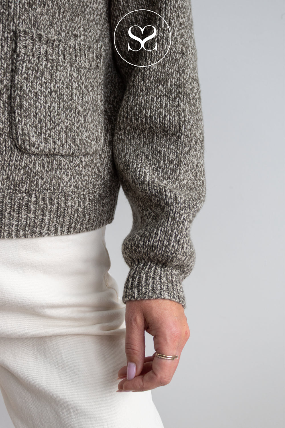 Olive Knitted Cardigan - Trinity Lissi