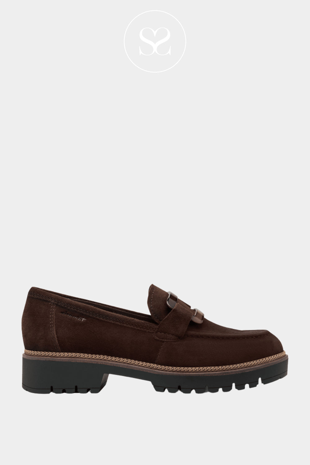 Tamaris Brown Suede Chunky Loafers 1-24722-43
