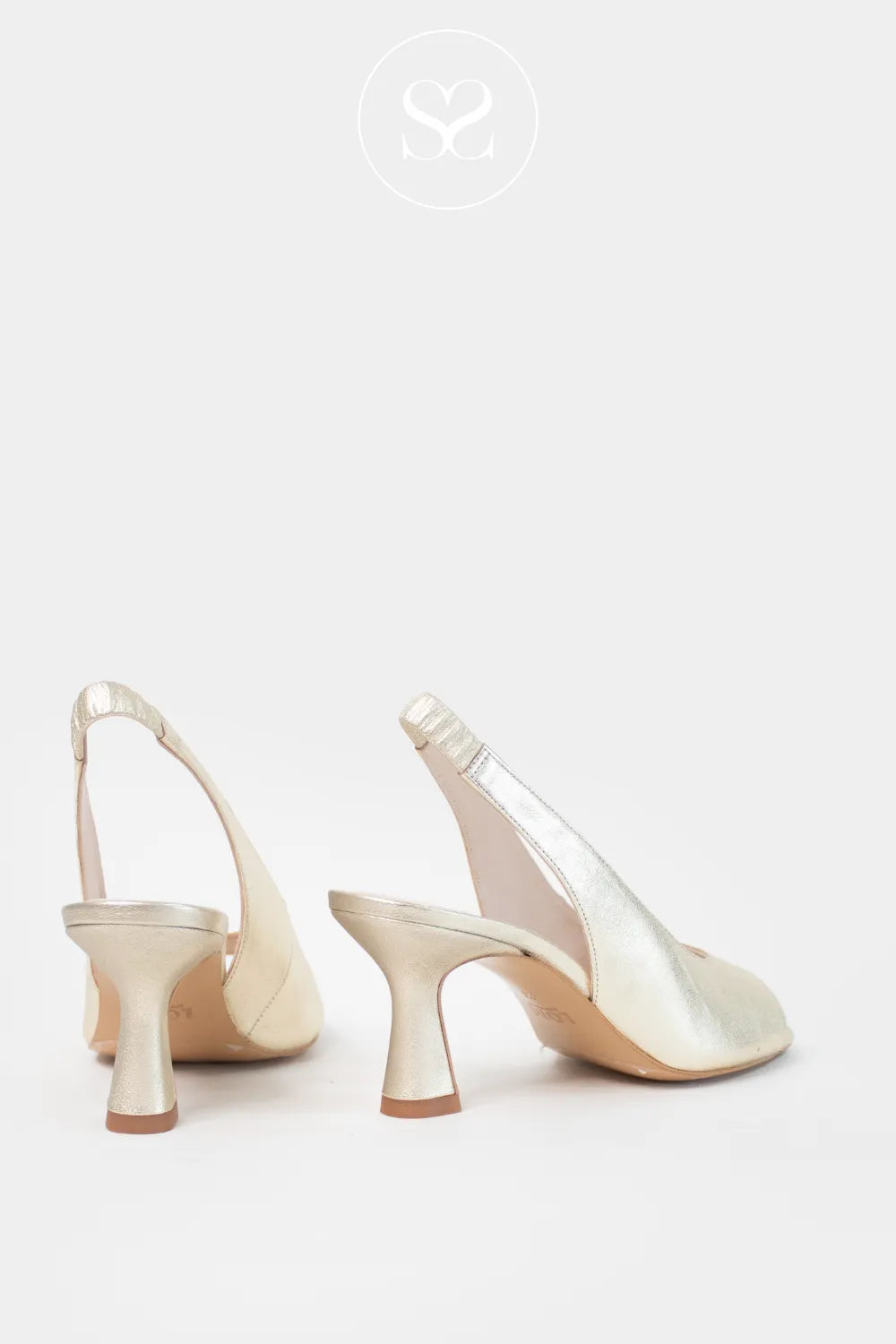 LODI Gold Slingback Sandals - LUDVIG