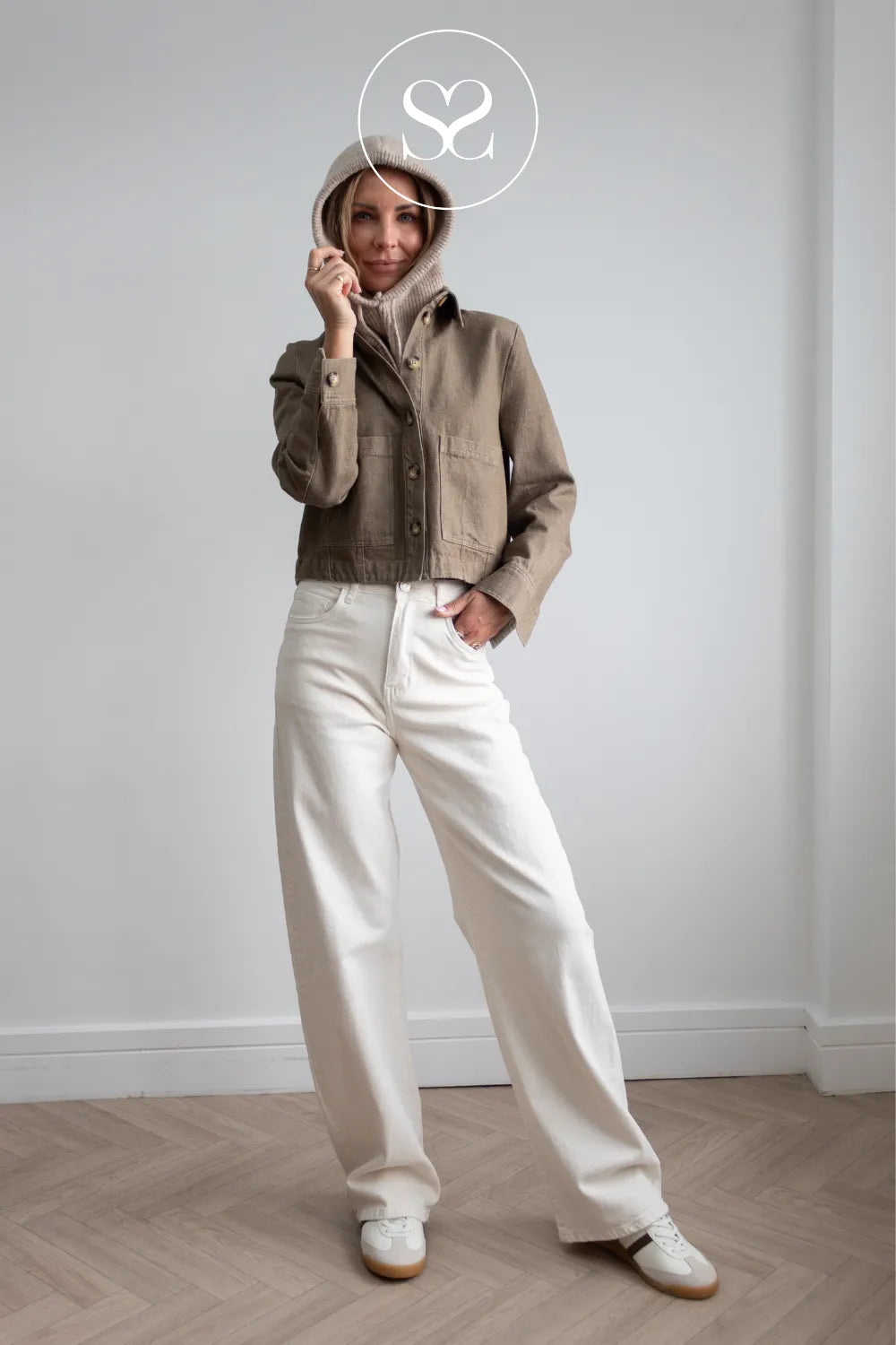 Brown Short Denim Jacket - Marcus