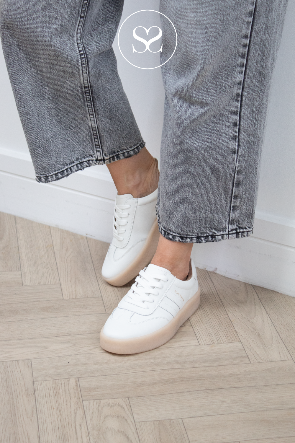 DRILLEYS White (Flurry) Platform Trainers FIFTY FOUR