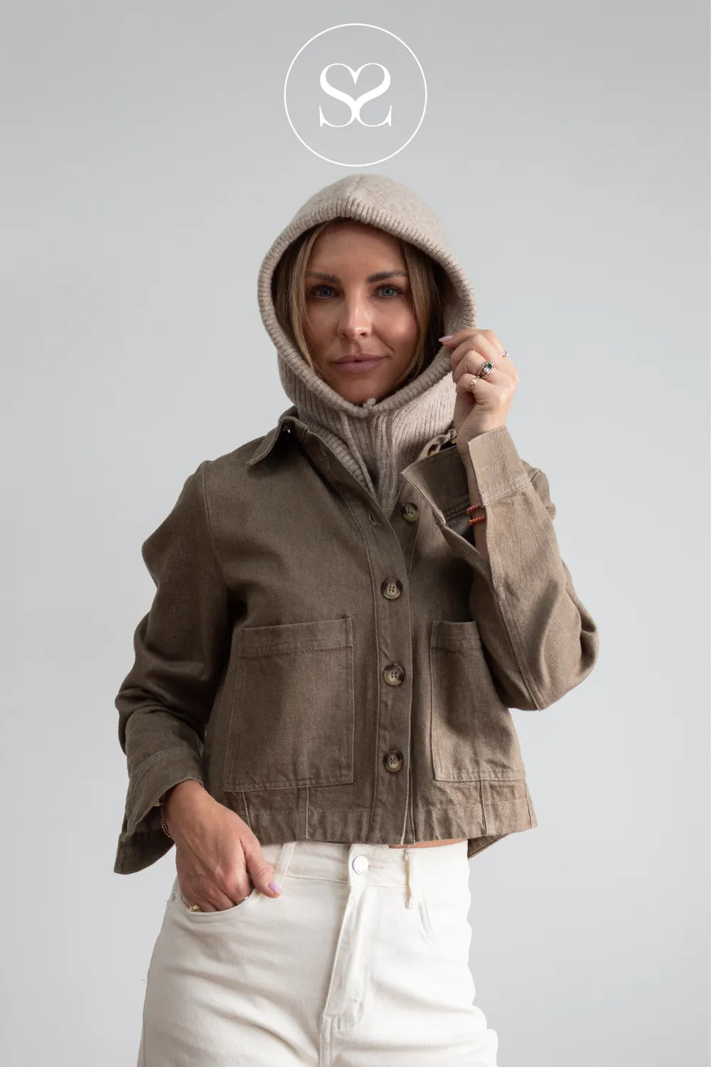 Brown Short Denim Jacket - Marcus