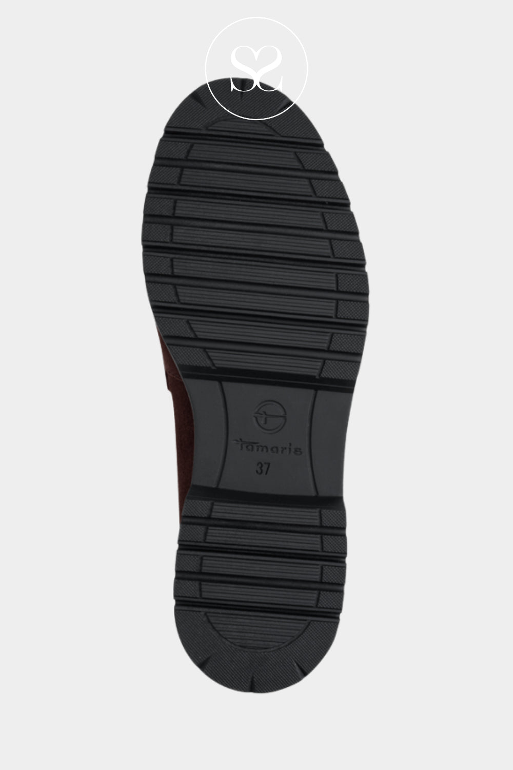 Chunky brown loafers with moc toe for women from Tamaris - Irish stockists