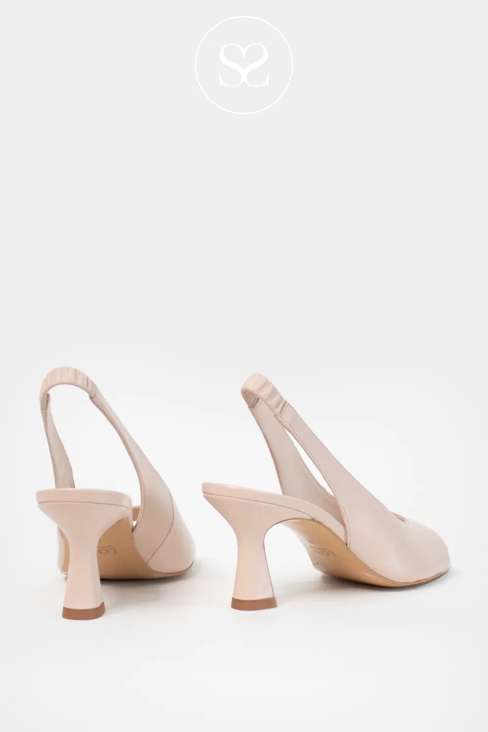 LODI Nude Slingback Sandals - LUDVIG Stylish flared court heel offering an elegant lift and modern edge.