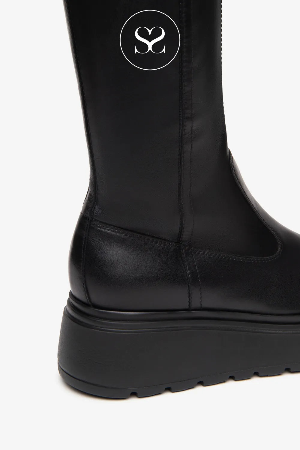 NERO GIARDINI BLACK LEATHER KNEE HIGH BOOTS FOR WOMEN