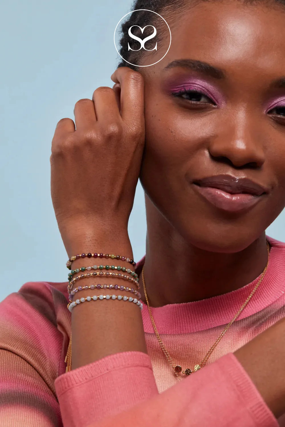 ESTELLA BARTLETT LABRADORITE GEMSTONE AMELIA BRACELET EBB5946G