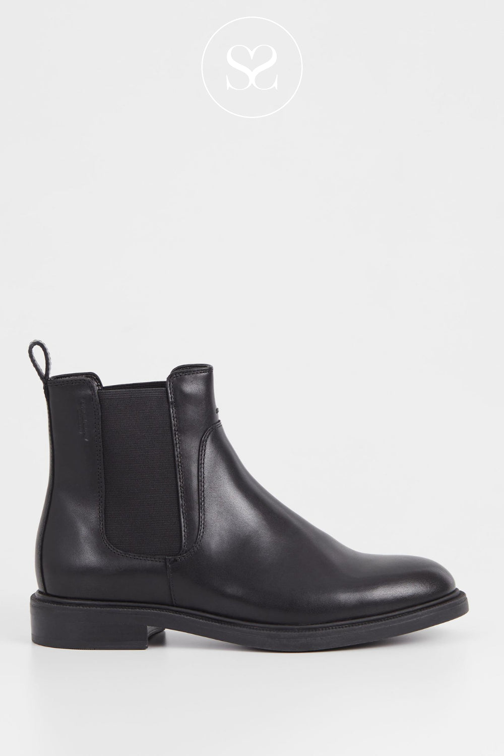 VAGABOND BLACK LEATHER CHELSEA ANKLE BOOTS - 5603-001 AMINA
