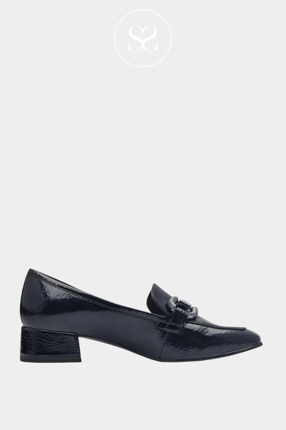 Navy patent women's shoes in Ireland from Tamaris brand