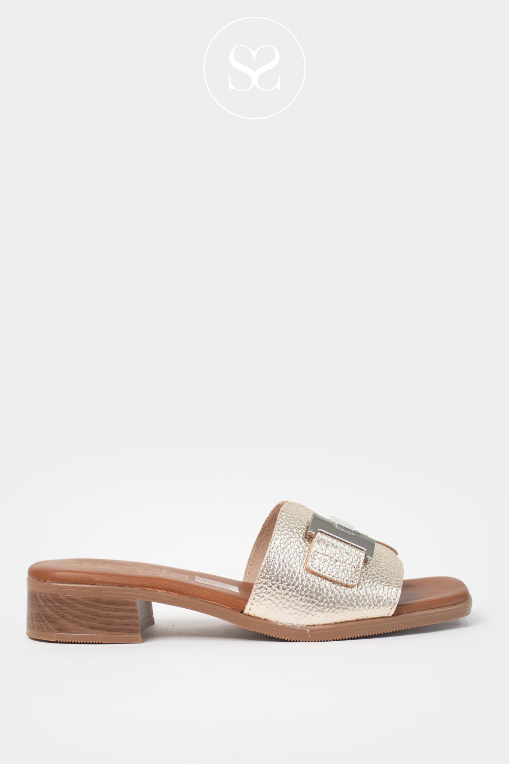 Oh My Sandals Gold Slider Sandals 5890 - Ireland