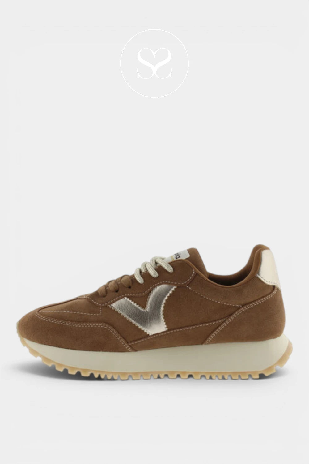 Victoria Tan Suede Sporty Trainers - 1157118 for Women - Ireland