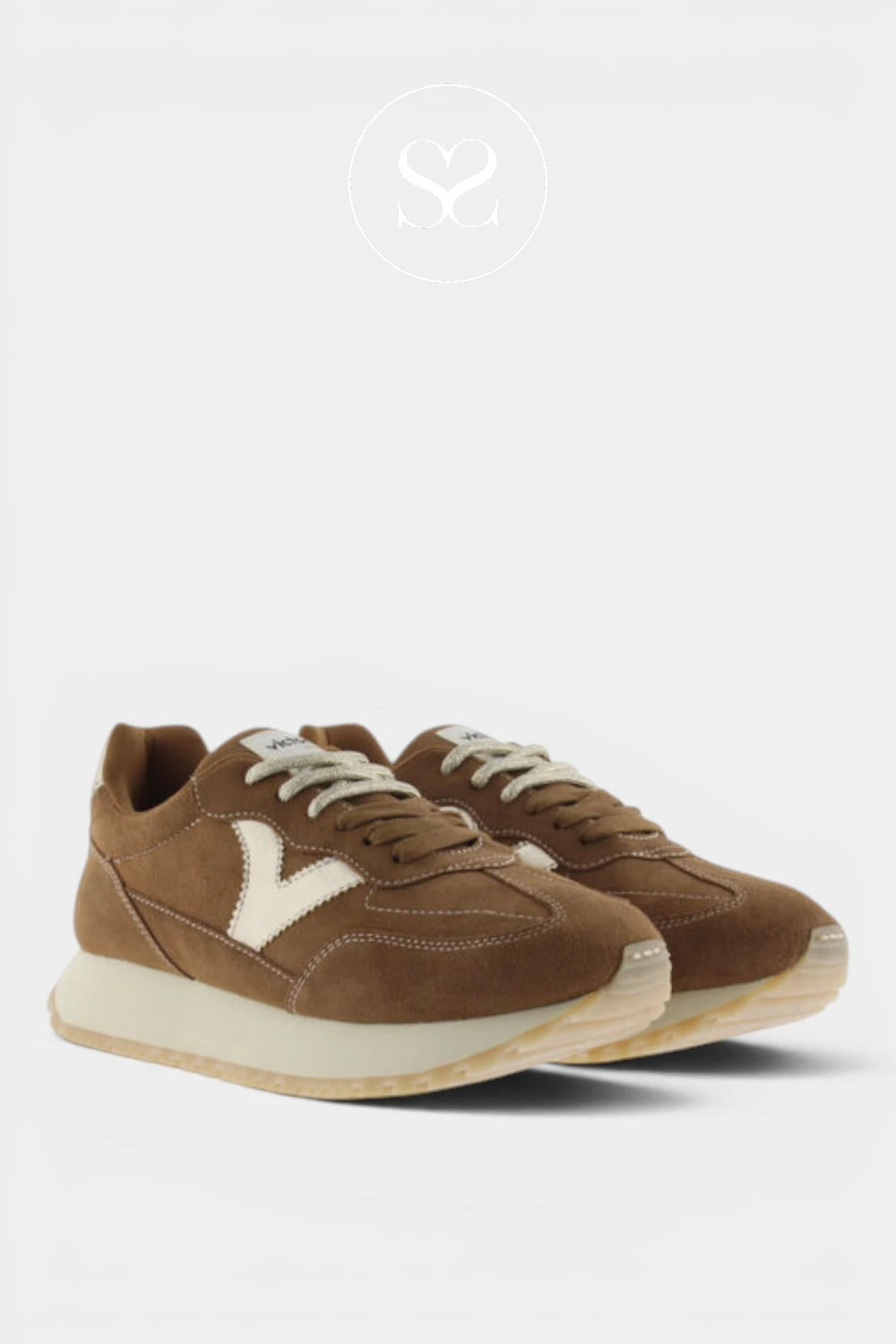 Victoria Tan Suede Sporty Trainers - 1157118 for Women - Ireland