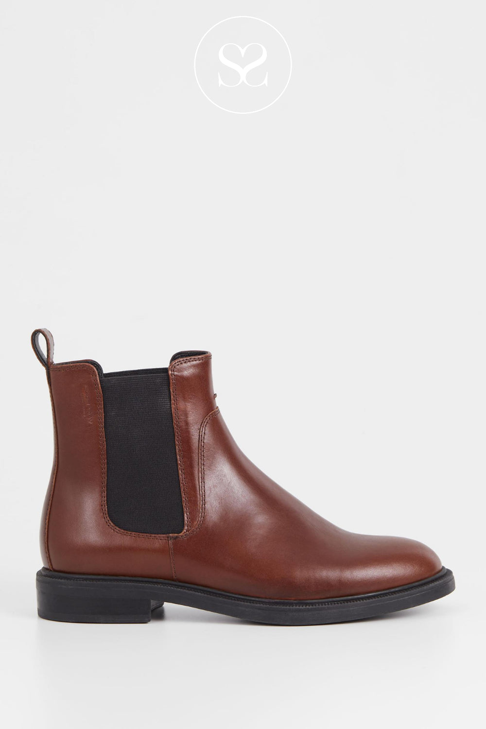 VAGABOND TAN LEATHER CHELSEA ANKLE BOOTS 5603-001 AMINA