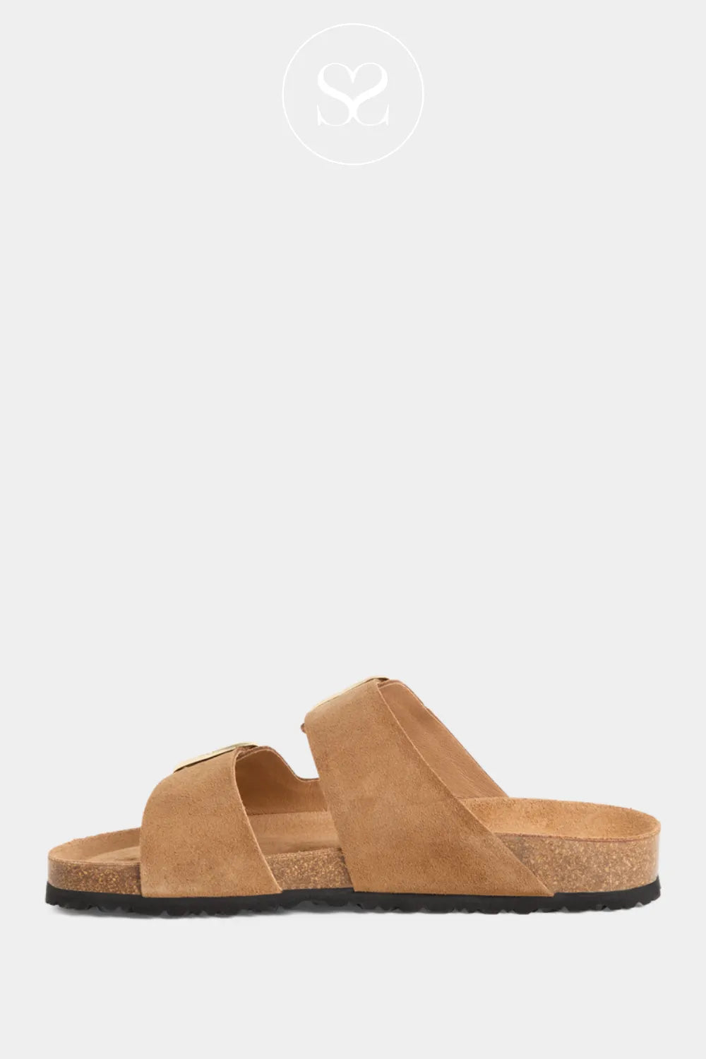 brown suede tamaris slider sandals for women in Ireland