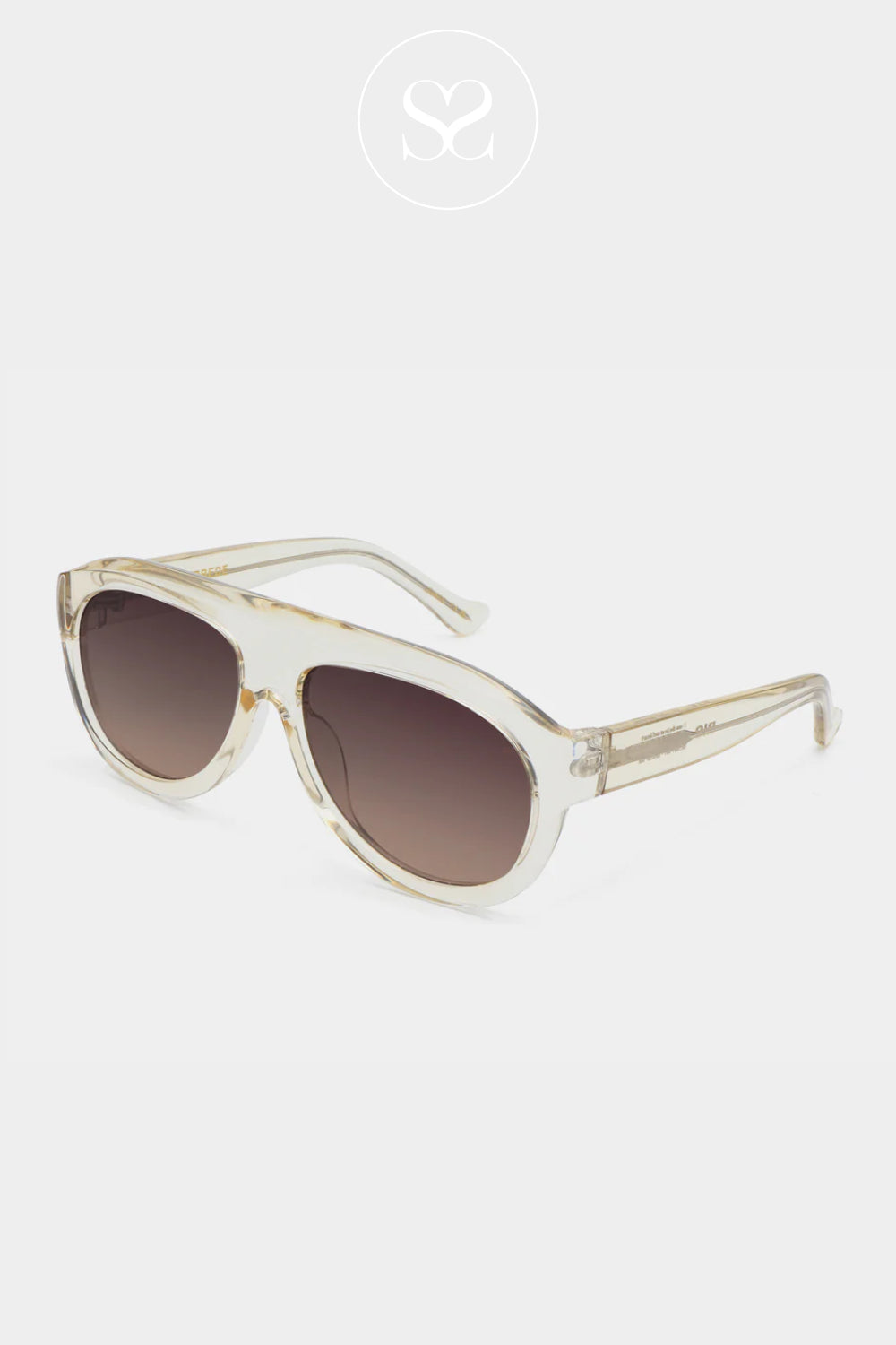 A.KJAERBEDE Ecru/ Transparent Sunglasses -Rio