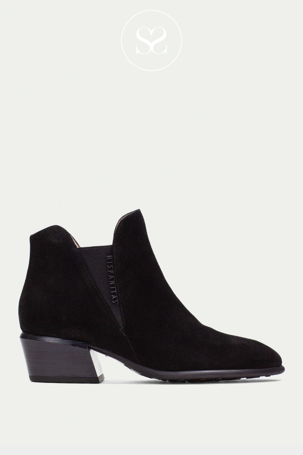 HISPANITAS BLACK ANKLE BOOT WITH BLOCK HEEL FOR WOMEN PHI254383