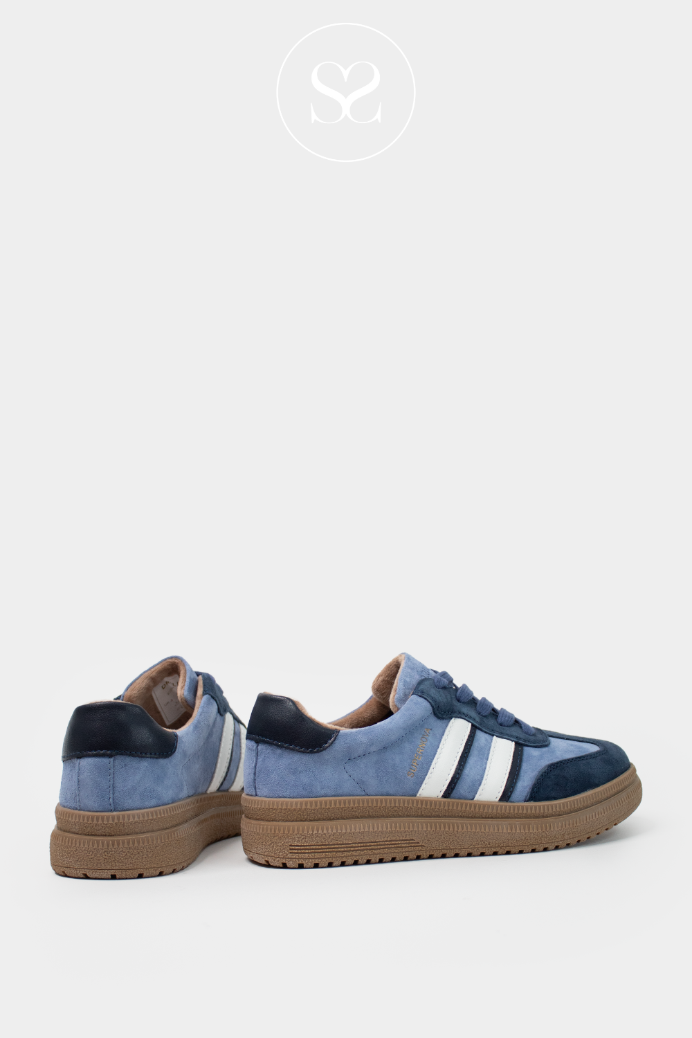 DRILLEYS BLUE & NAVY PLATFORM TRAINERS - EIGHTY THREE