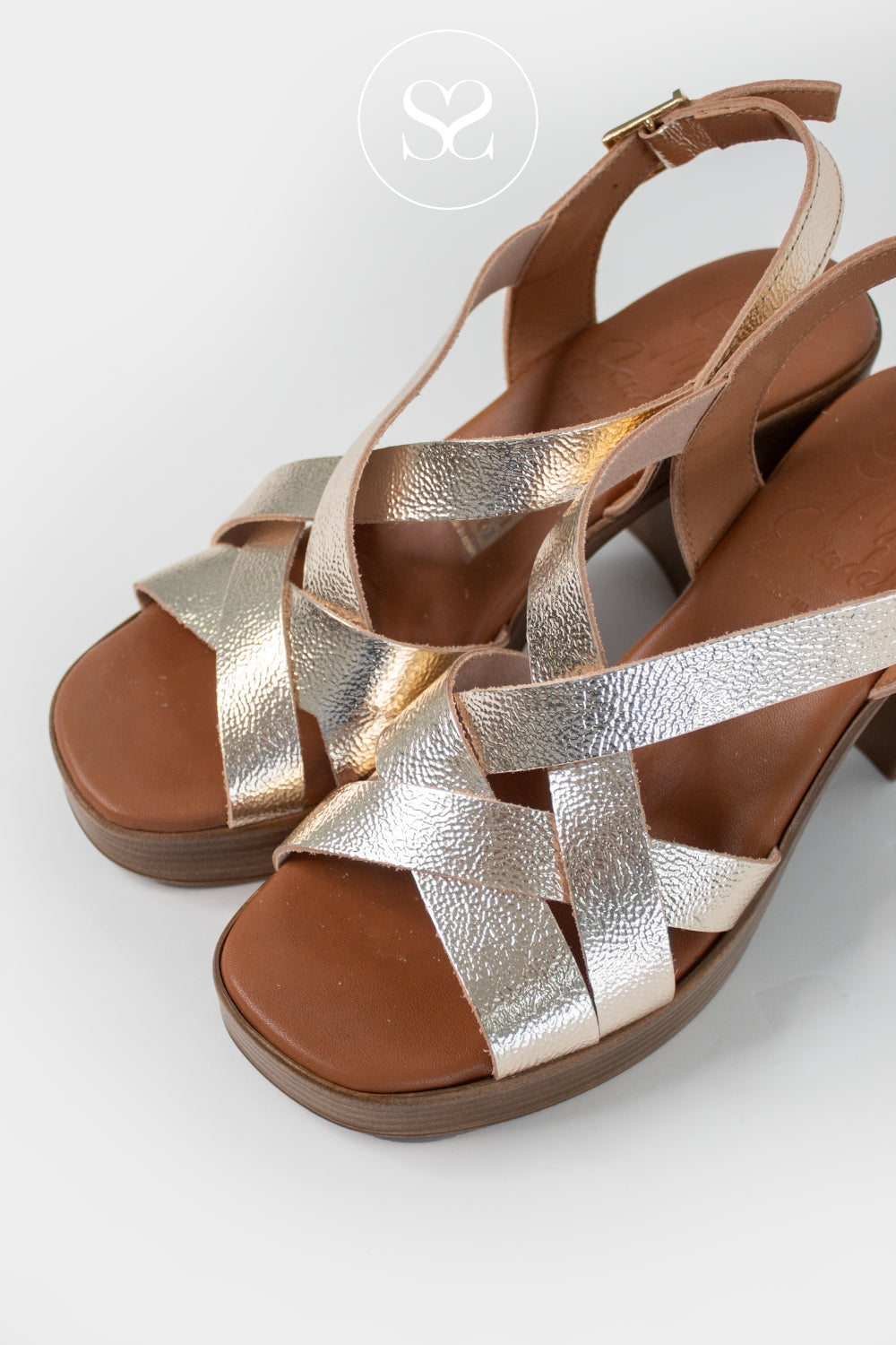 Oh My Sandals Gold Platform Sandals 5938