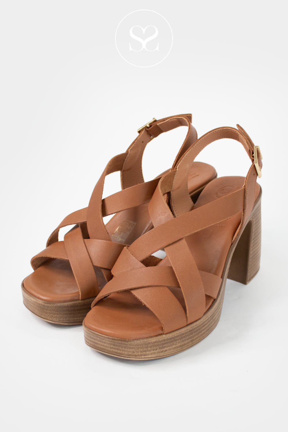 Oh My Sandals Tan Platform Sandals 5938