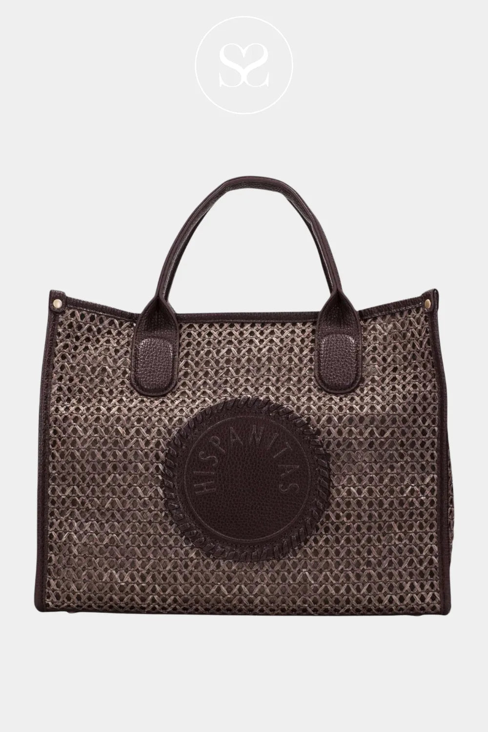 Hispanitas Brown woven Cross-body Handbag - BV264717 Ireland