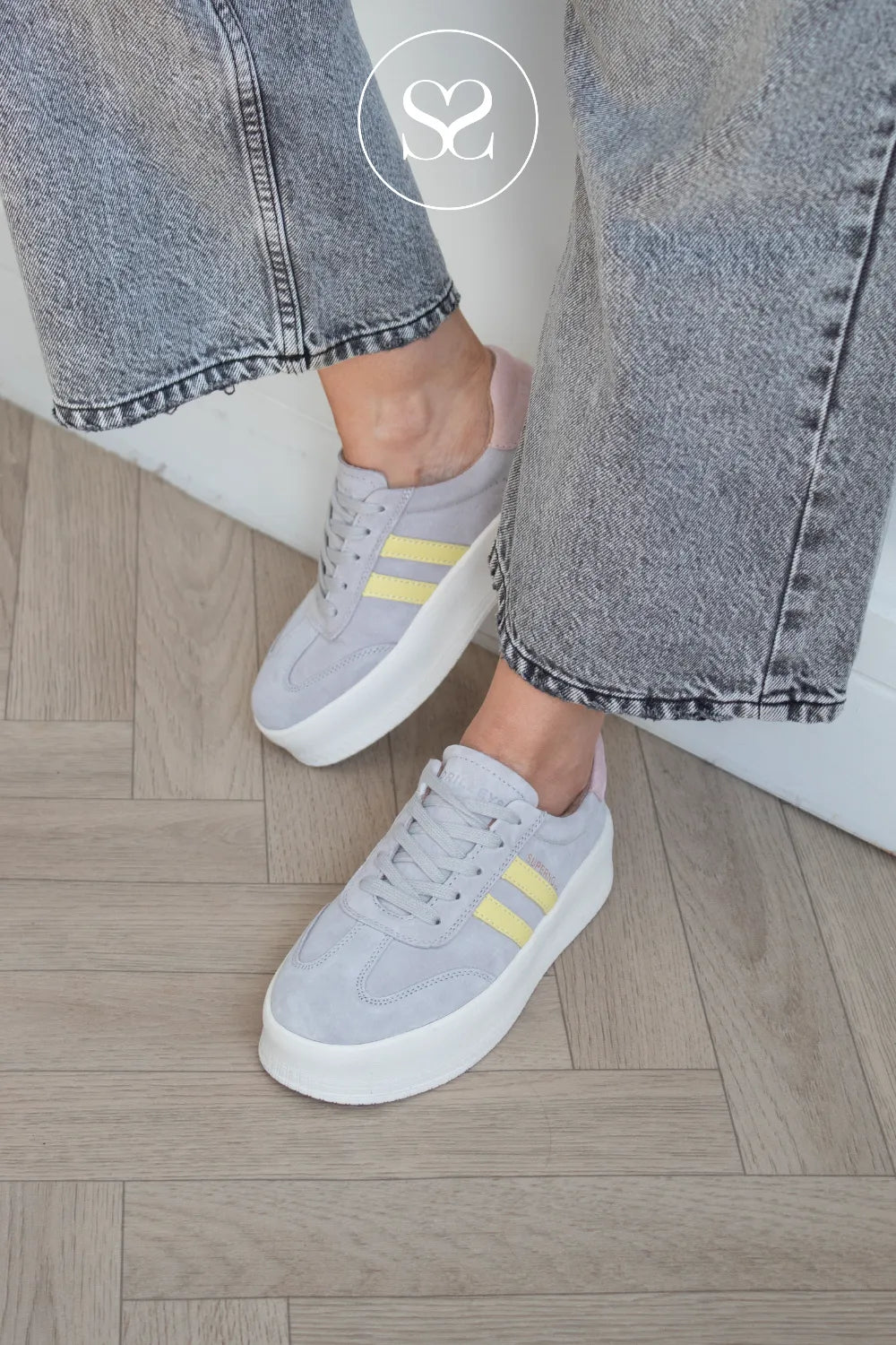 DRILLEYS Soft Grey Chunky Trainers - Forty Three