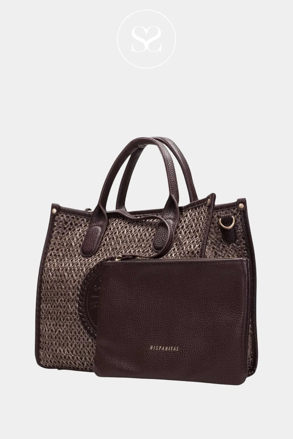 Hispanitas Brown woven Cross-body Handbag - BV264717