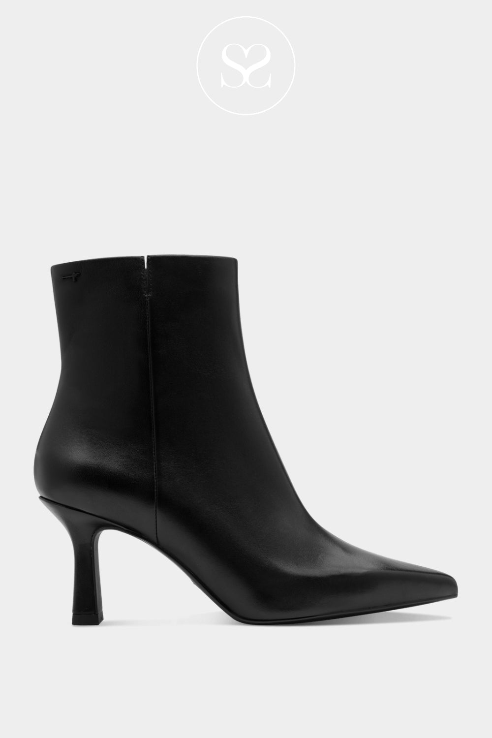Tamaris Black Leather Stiletto Ankle Boots - 1-25358 Ireland