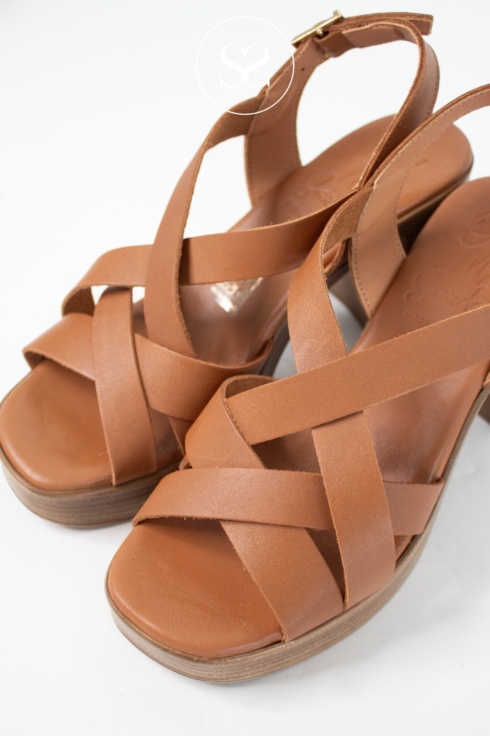 Oh My Sandals Tan Platform Sandals 5938