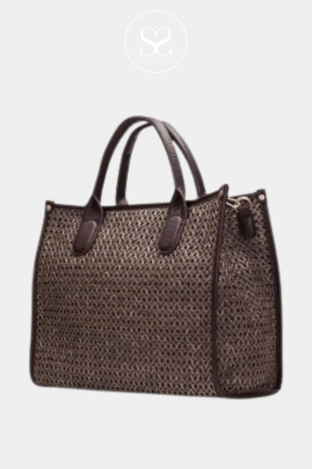 Hispanitas Brown woven Cross-body Handbag - BV264717
