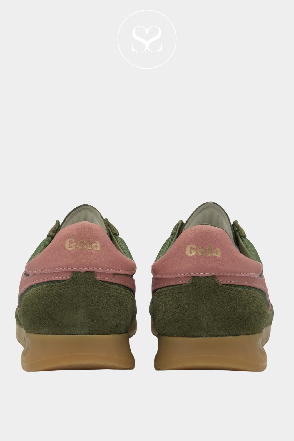 GOLA KHAKI/PINK RETRO TRAINER FOR WOMEN- TORNADO