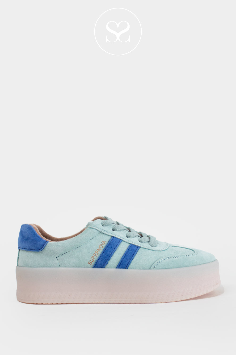DRILLEYS Pastel Green & Blue Platform Trainers - Forty Three