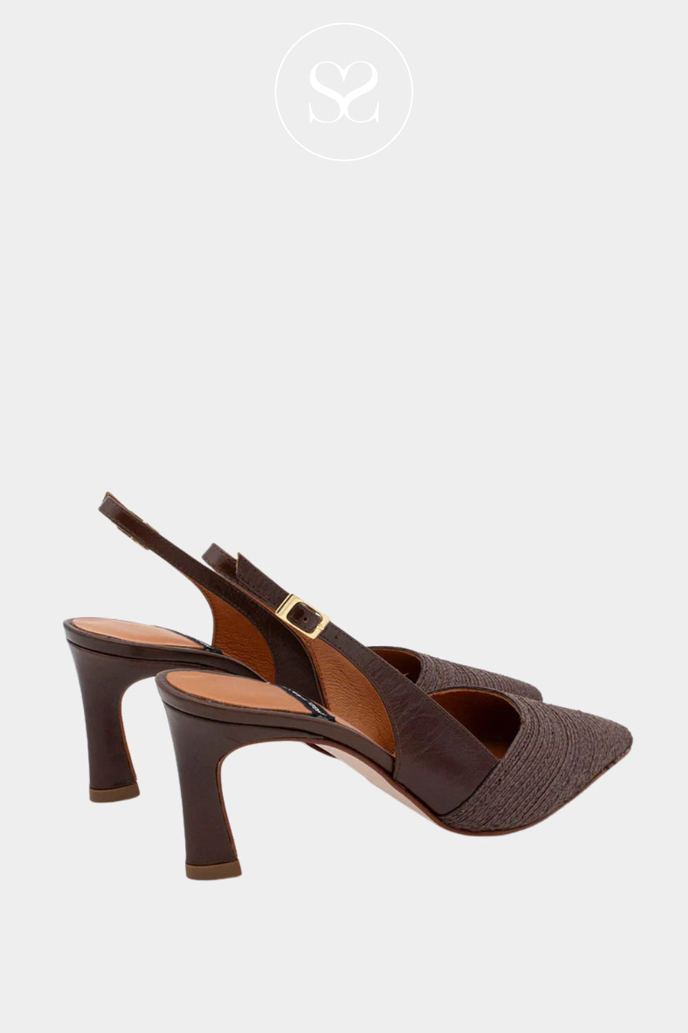 Angel Alarcon Chocolate brown Woven Sling-backs Carola