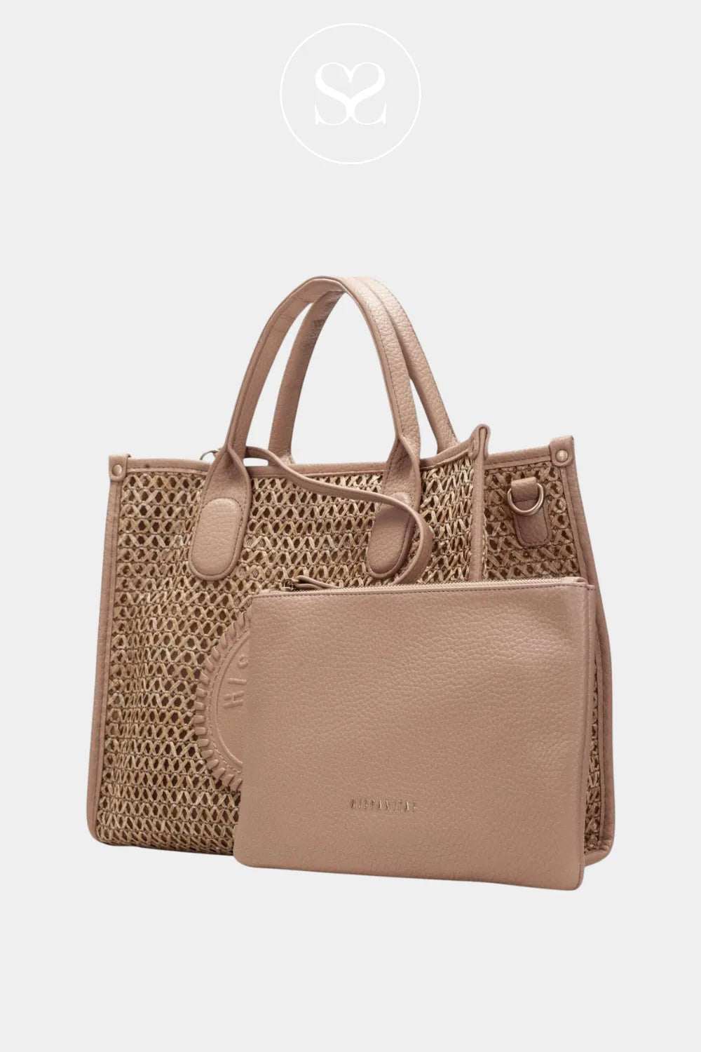 Hispanitas Camel woven Cross-body Handbag - BV264717