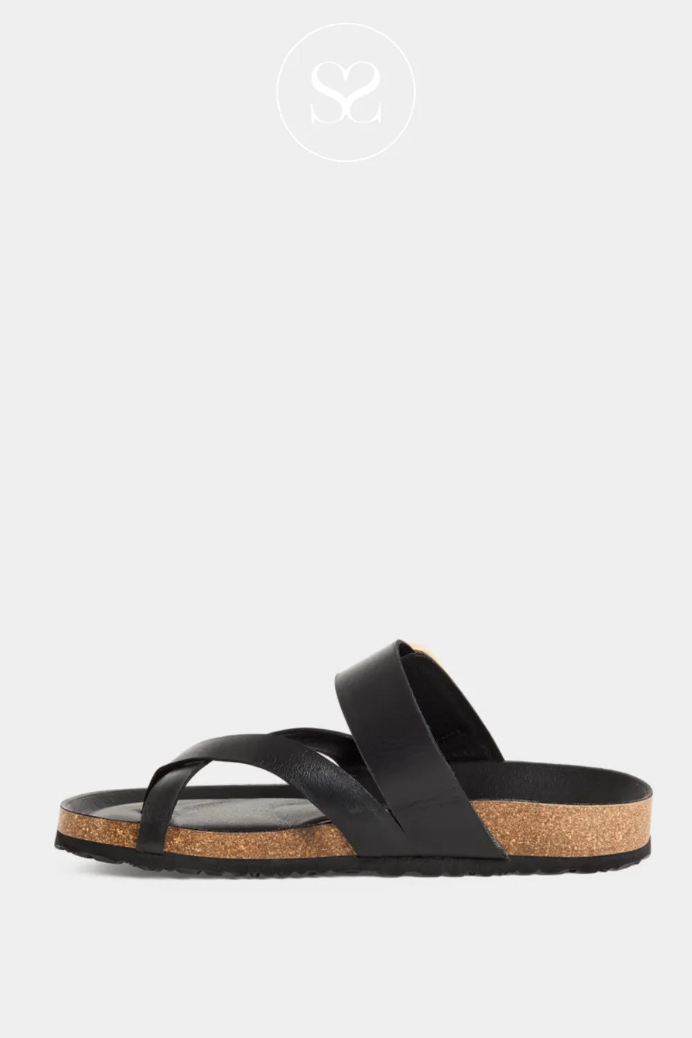 Tamaris Black Flat Sliders Sandals 1-27509-46