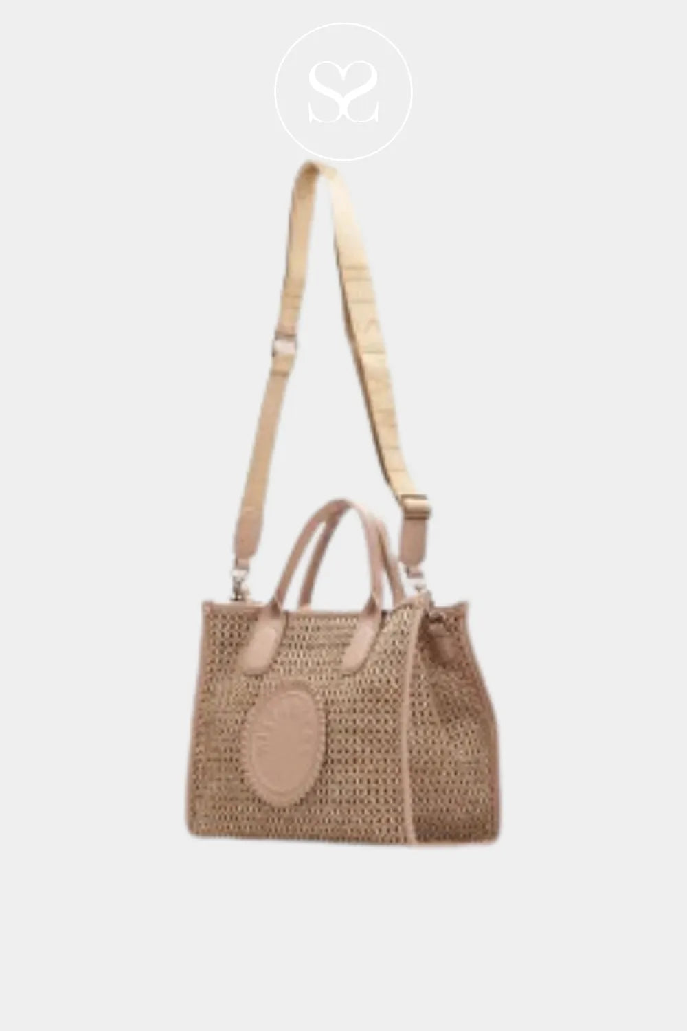 Hispanitas Camel woven Cross-body Handbag - BV264717