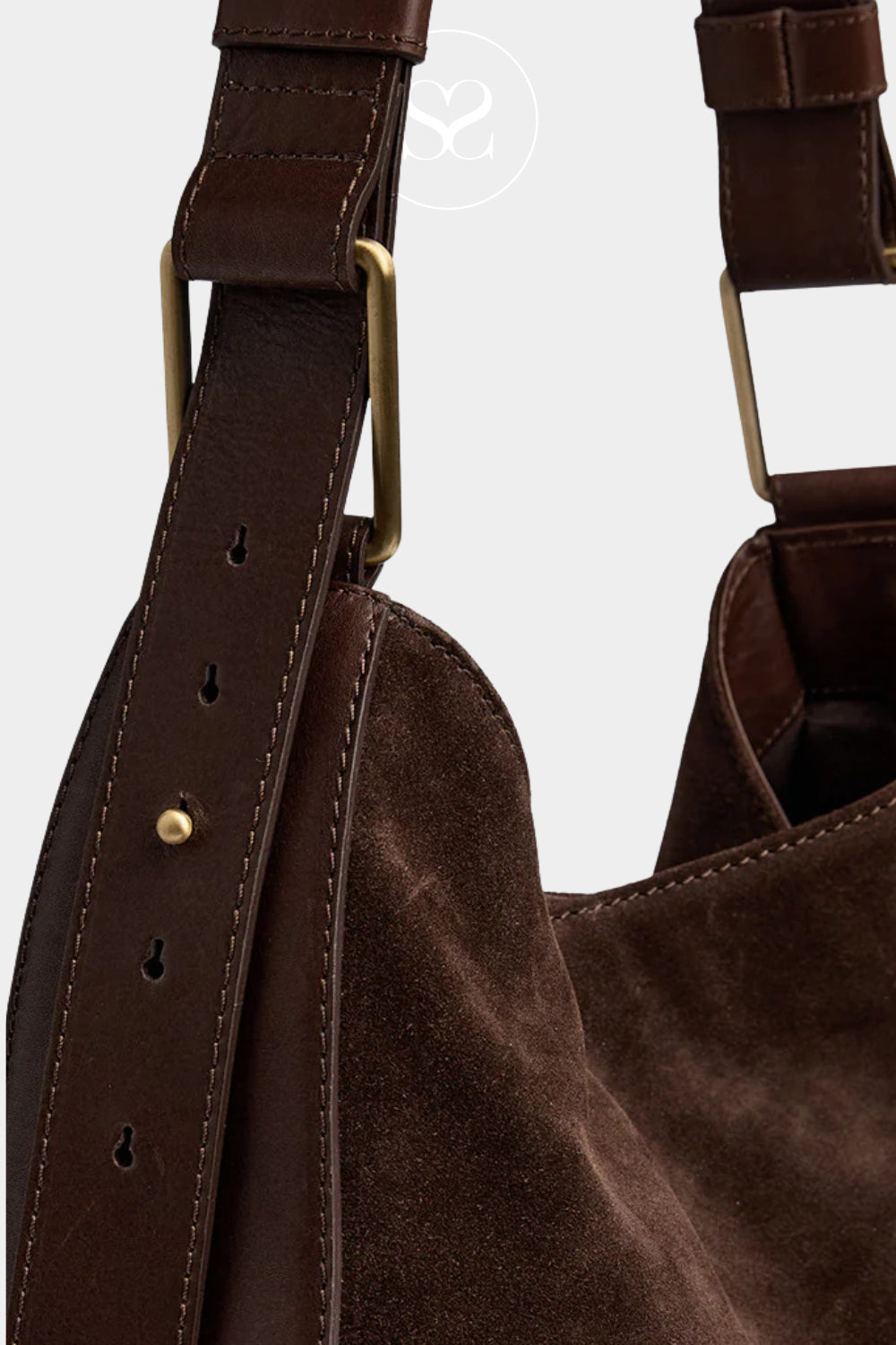 Depeche Brown Suede Shoulderbag 16896