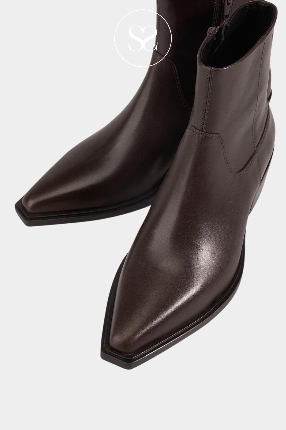 Vagabond Chocolate Brown Leather Ankle Boots - Kelsey 5810-101