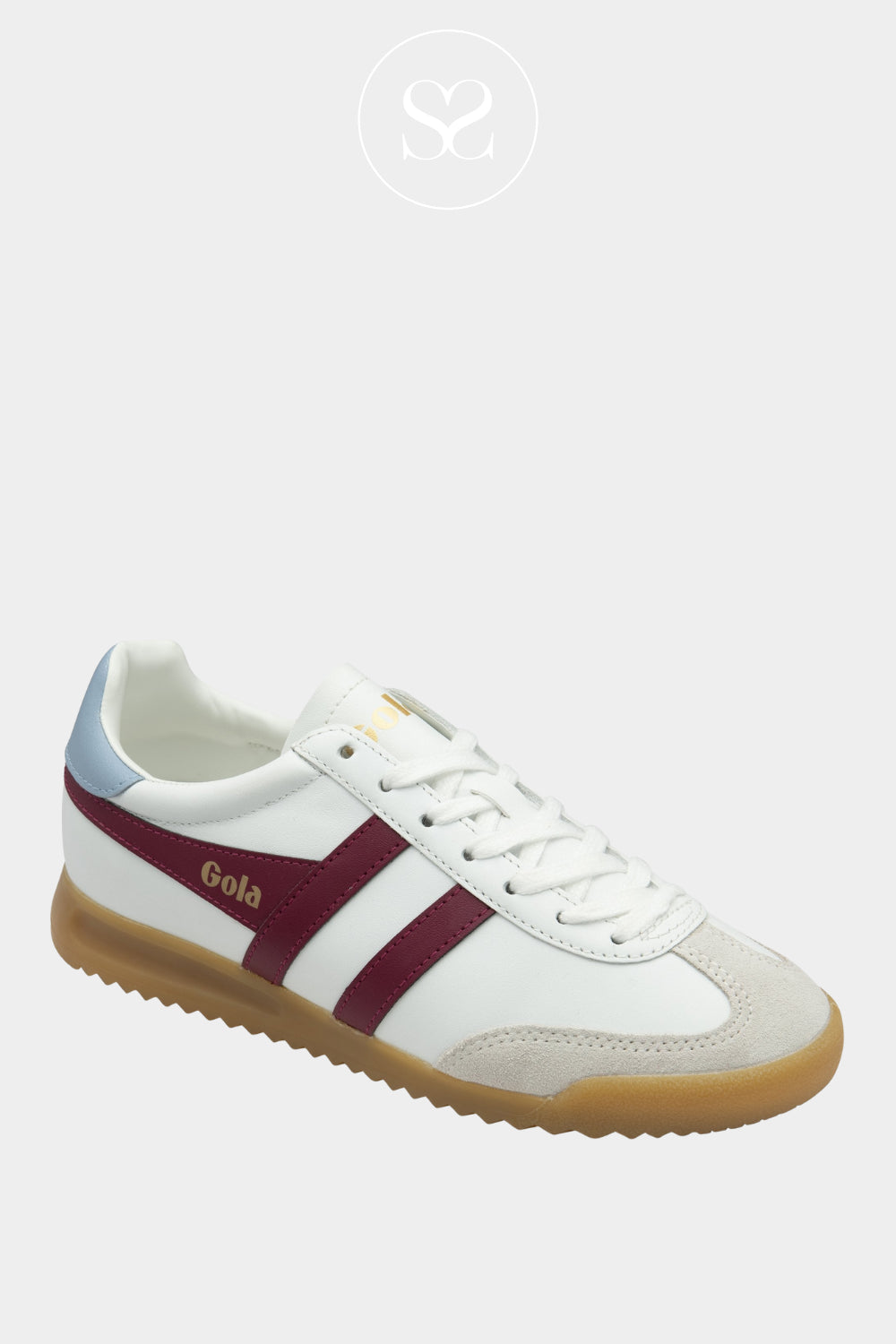 Gola Retro White/Berry Trainer For Women - Torpedo