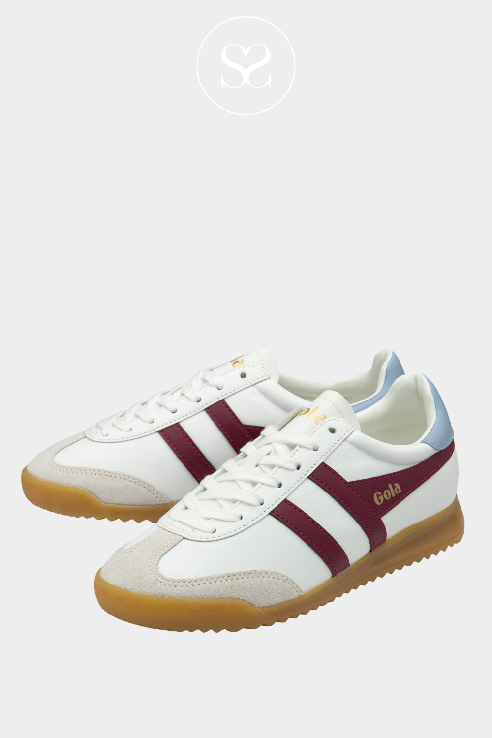 Gola Retro White/Berry Trainer For Women - Torpedo
