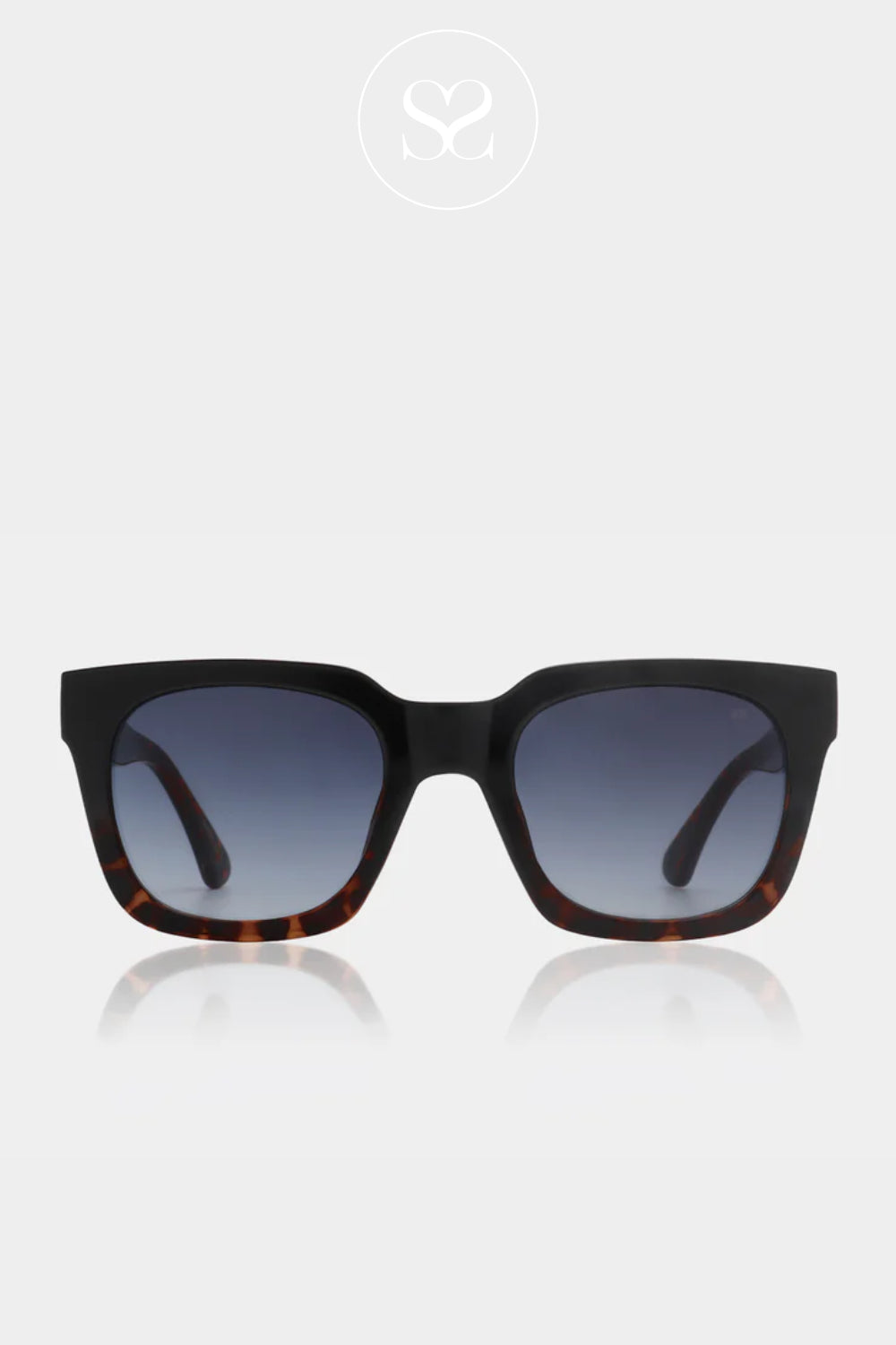 A.KJAERBEDE Black Demi Tortoise Sunglasses - Nancy