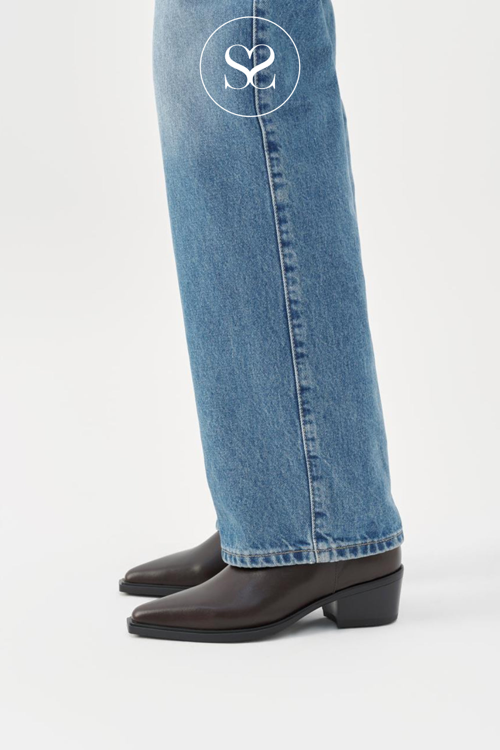 Vagabond Chocolate Brown Leather Ankle Boots - Kelsey 5810-101