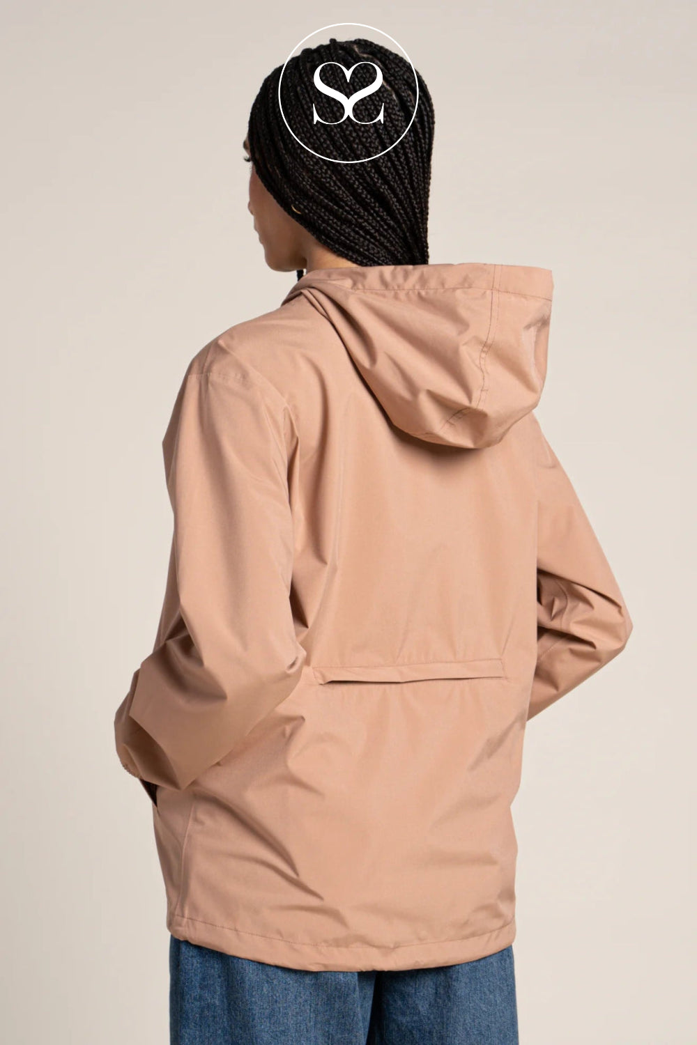 Flotte Camel Waterproof Short Raincoat - Passy