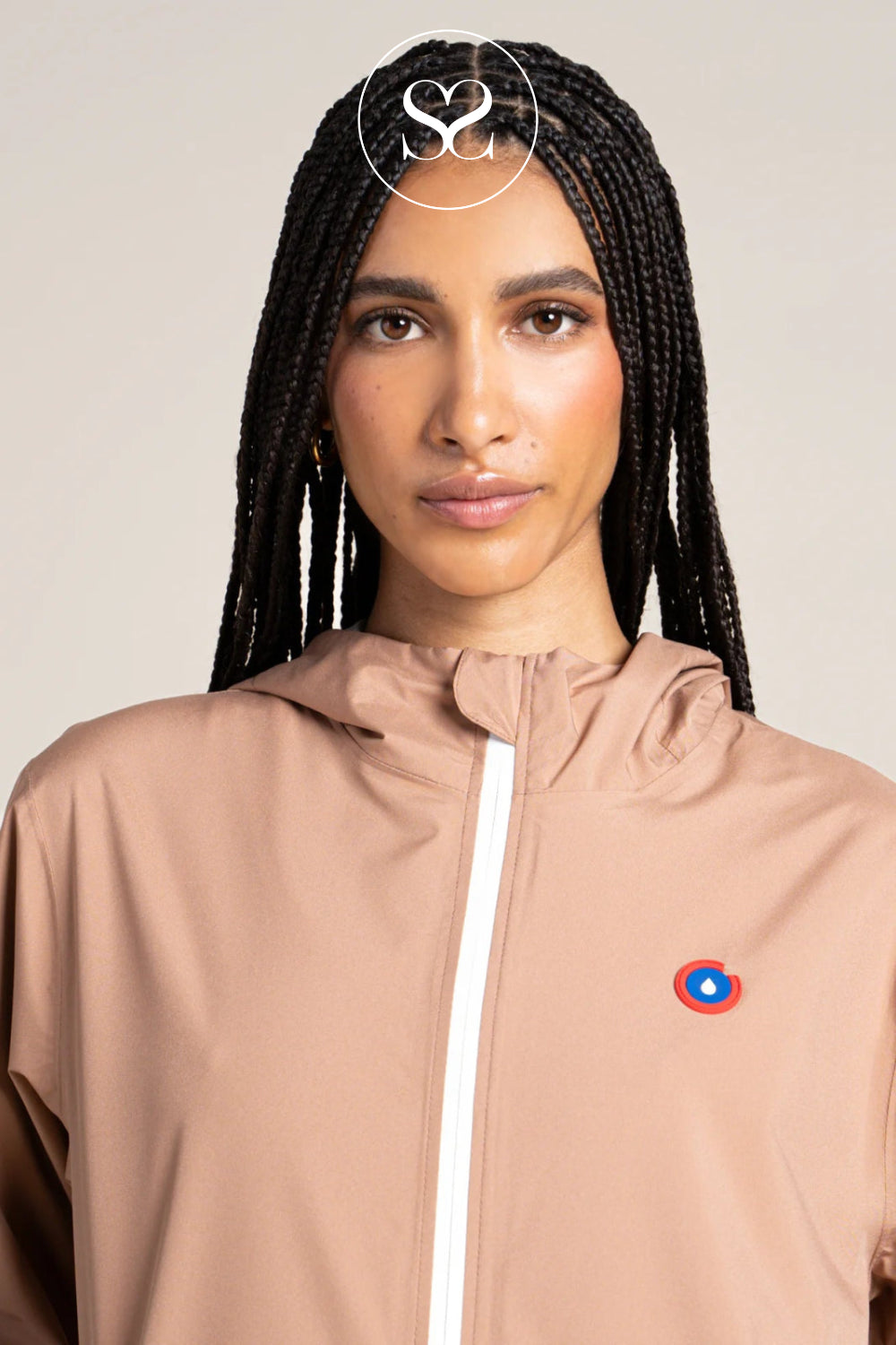 Flotte Camel Waterproof Short Raincoat - Passy