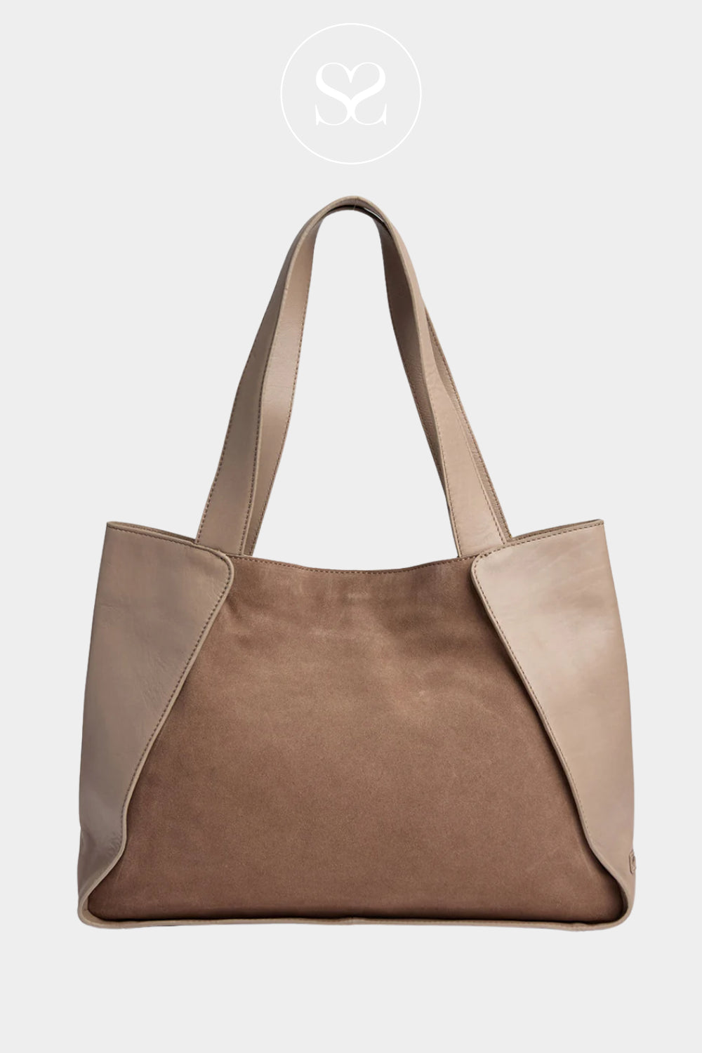 Depeche Taupe Suede Shopper bag- 16892 Ireland