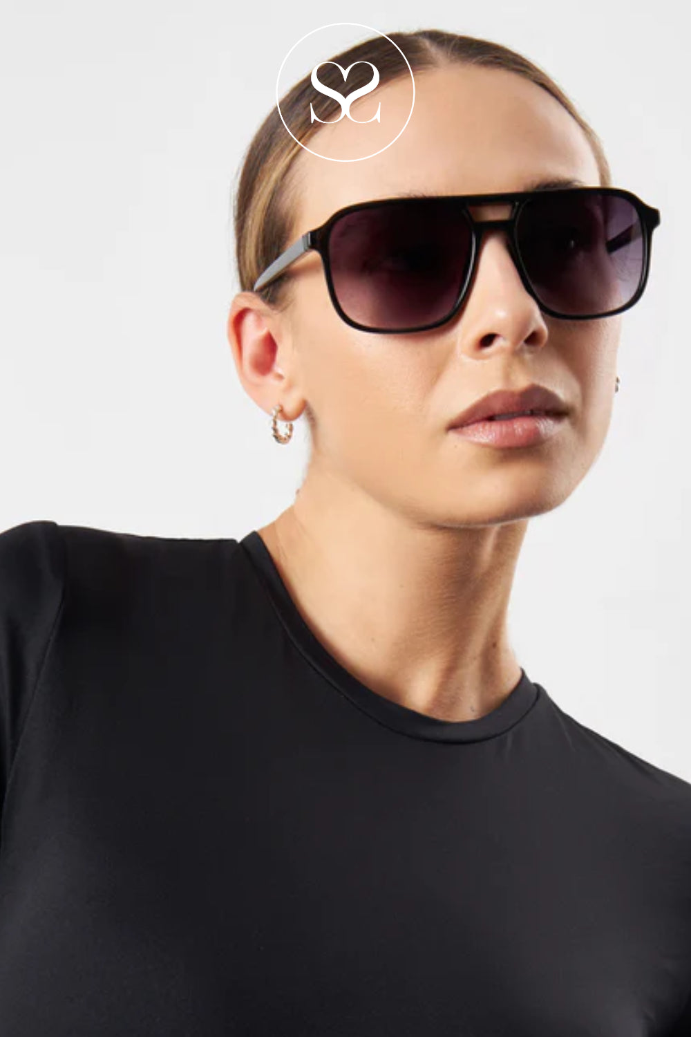 Eco Shades Black Aviator Sunglasses - Lai
