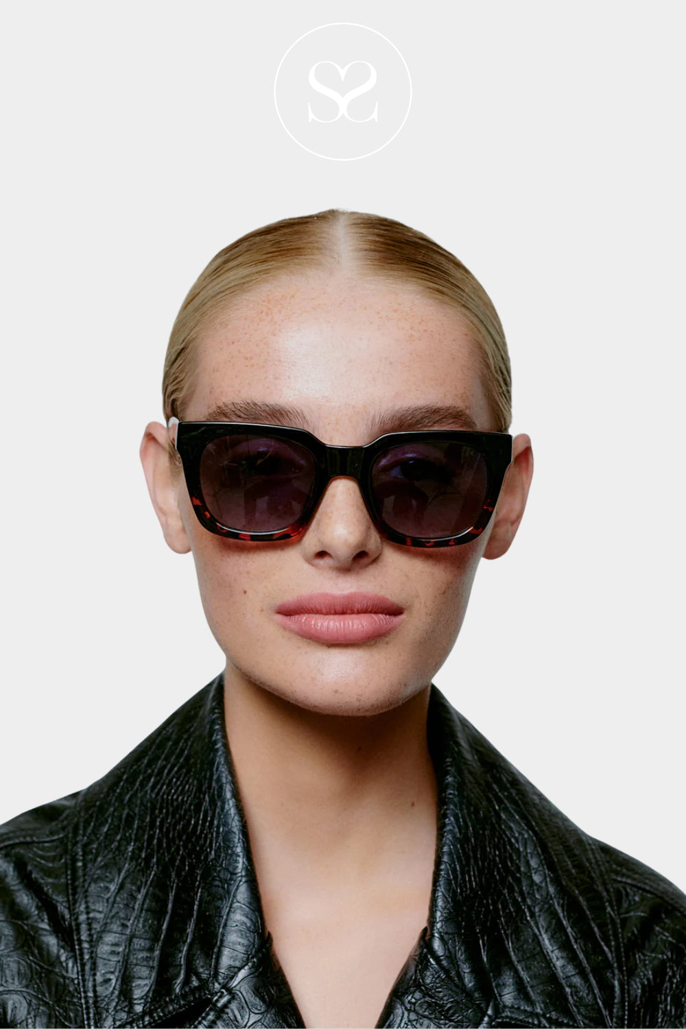 A.KJAERBEDE Black Demi Tortoise Sunglasses - Nancy Ireland