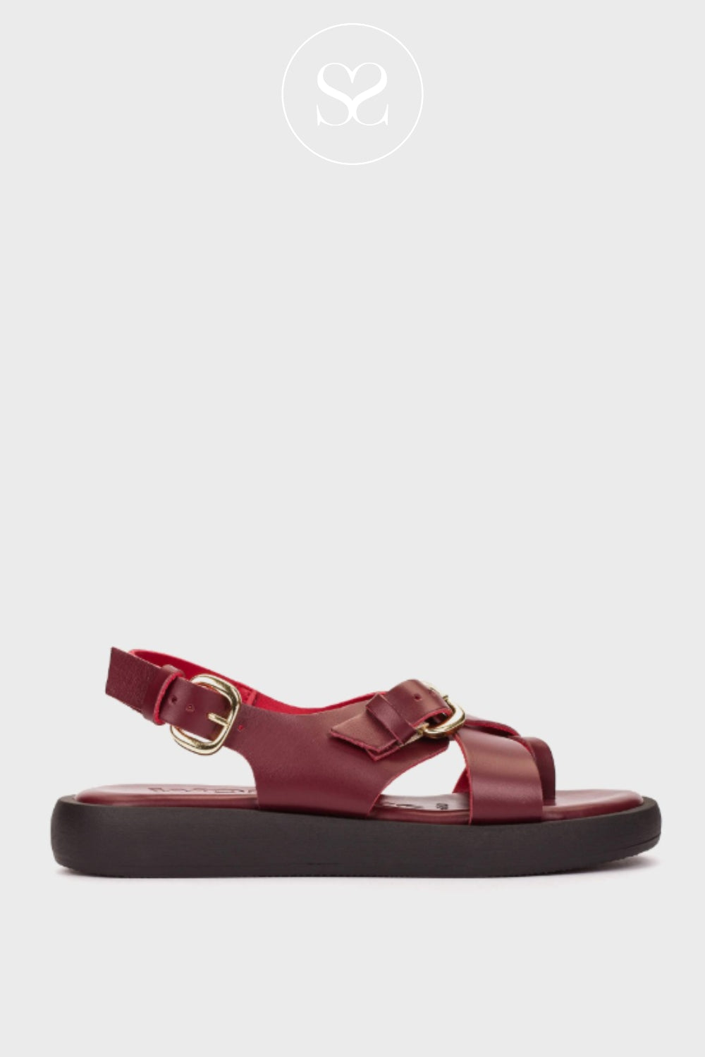 Wonders Wine Slingback Flatform Sandals - AB-1332 Ireland